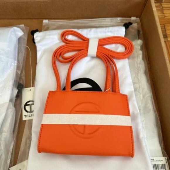 🆕Telfar Small Size Shopping Bag-Orange - Picture 5 of 5